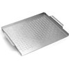 Yukon Glory Premium Grill Topper Tray Grilling Pan Stainless Steel Great for BBQ Fish Veggies YG-719